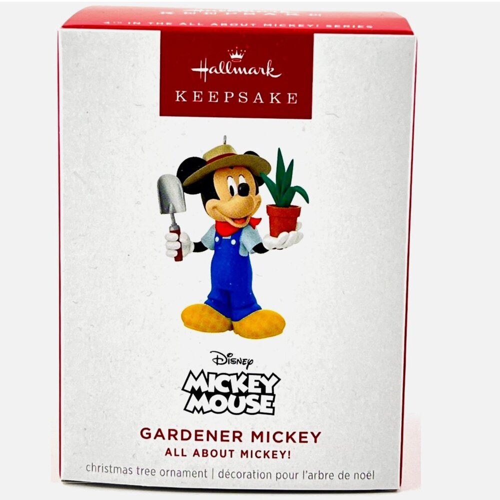 New 2025 Hallmark Christmas Ornament Disney All About Mickey! Gardener Mickey